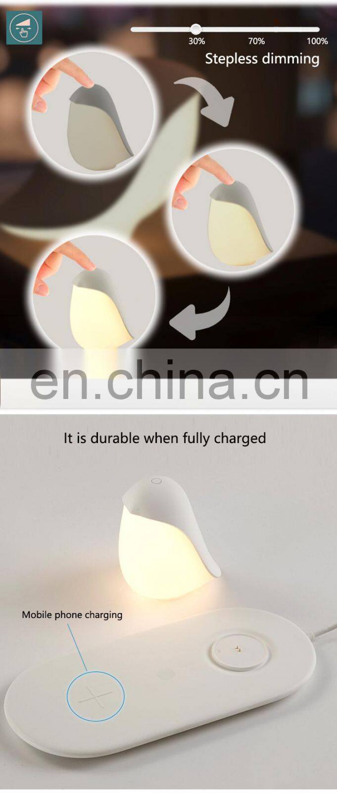 HUAYI Wholesale Cheap Price Simple Wireless Charging Smd 10w Indoor Bedroom Led Night Light