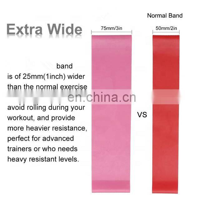 Extra Width 7.5cm Premium Resistance Loop Bands Fitness Booty Bands for Legs and Glutes