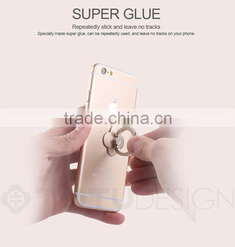 TOTU Multiple Color Zinc Alloy Metal 360 degree rotation Ring Holder for Mobile Phone