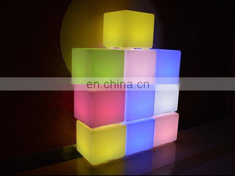 event cube chairs bright colored outdoor furniture 40cm led cube seat chair light