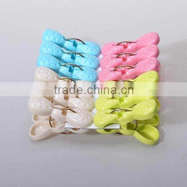 Multi-purpose plastic Strong clip clothes pegs 12pegs/set