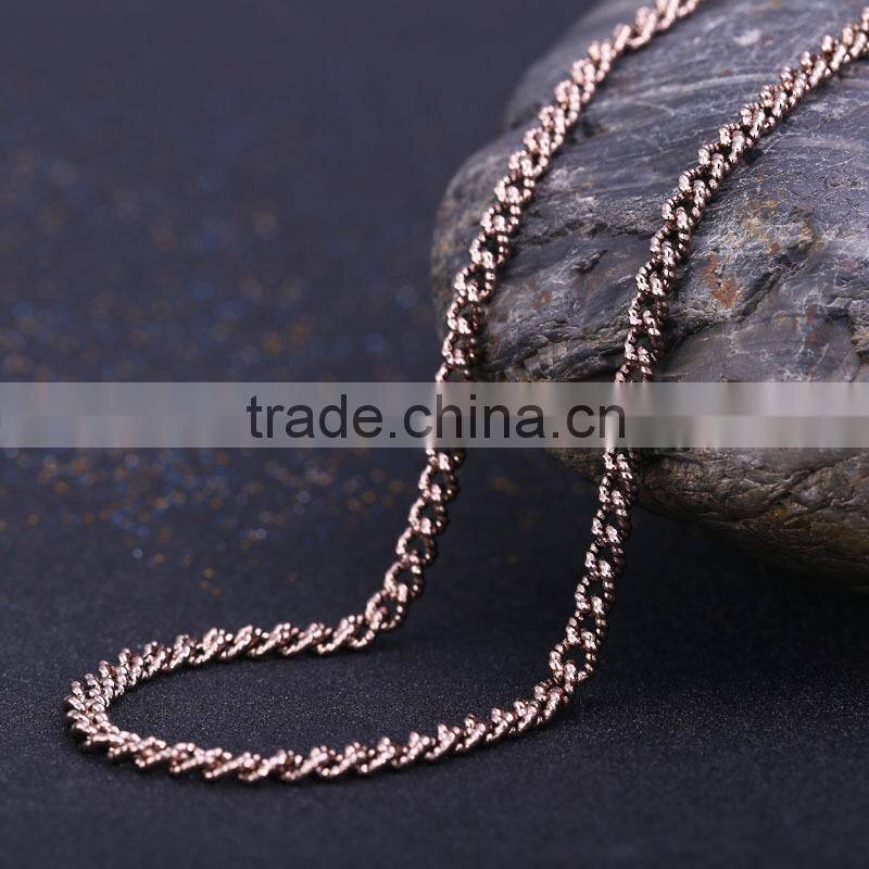 2015 china supplier gold jewellery long fashion chain & coffee gold plated link chain