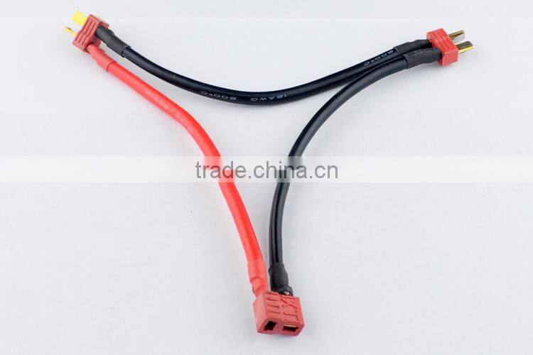 T plug Wire Switch Cable Connector 1F & 2M 12AWG Soft Silicone Wire