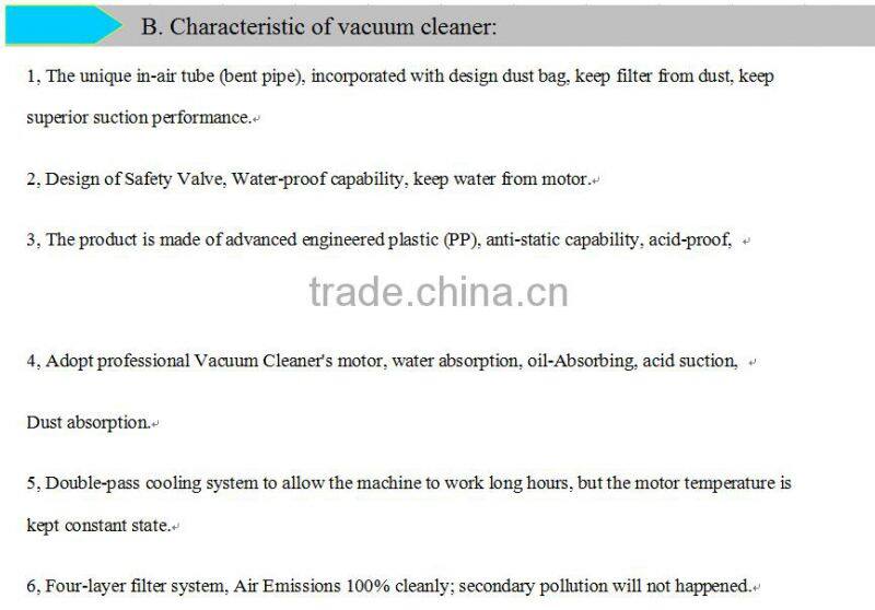 household dry and wet 3 in 1 electric hotel car industrial vacuum cleaner