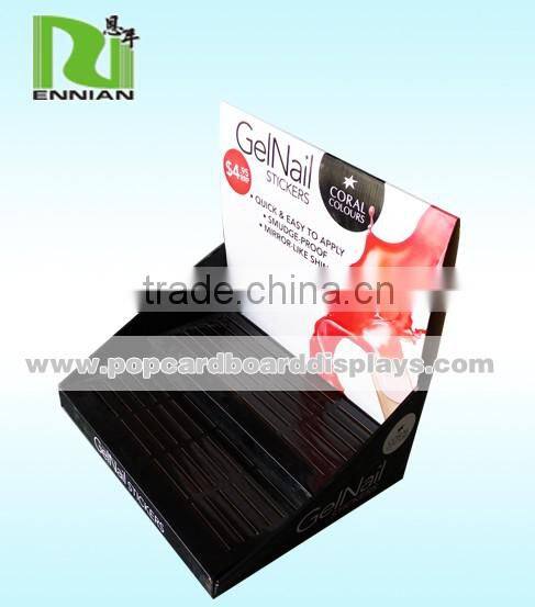 Environmentally Protection Cardboard Nail Polish Counter Display For Promotion