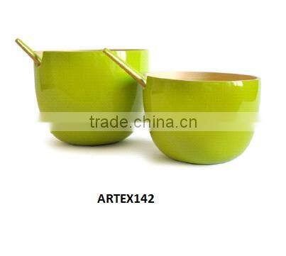 Vietnamese bamboo lacquer bowls