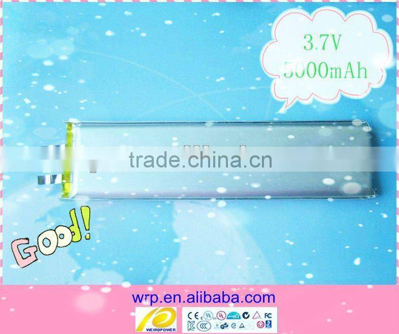 5000mAh li-ion batteries 3.7v 4.2v for tablet,PDA,PCA,electric toy etc.