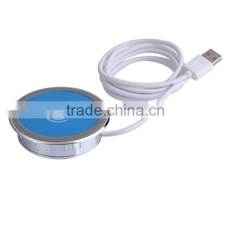 QI wireless desktop charger for office desk phone charging
