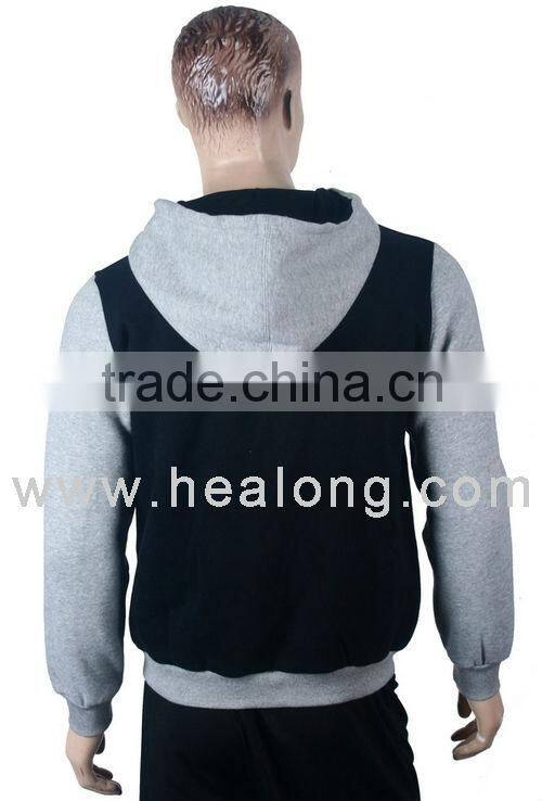 Hot Sales Side Zipper Fashion Hoody Jacket Sweatermen Custom Design