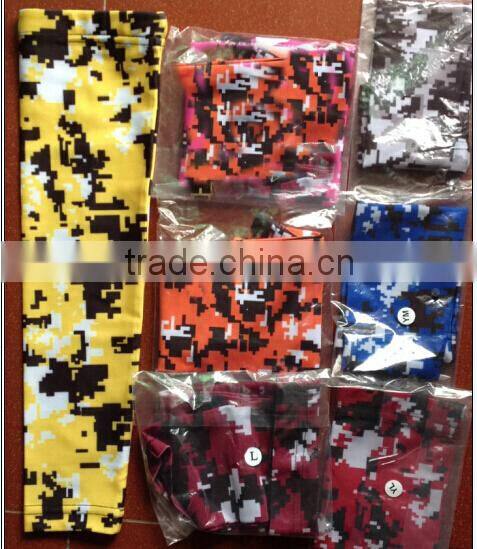 Compression Sports Arm Sleeve Digital Camo Baseball Football Wicking sleeves