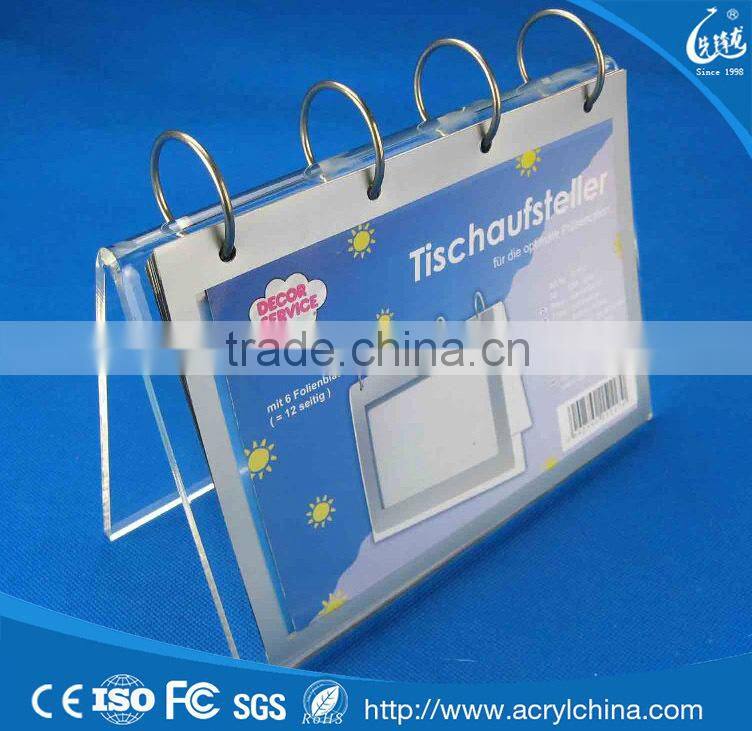 High Quality Desktop Clear Acrylic Calendar Stand 2016