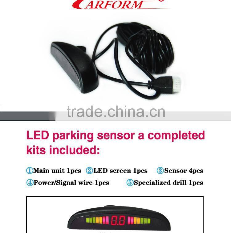 Led display parking sensor with 20 different color type waterproof ultrasonic sensor