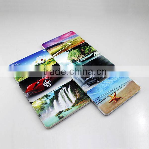 AWC813 2000mah OEM Slim card 2016 power bank manufacture promotional gift customize power bank