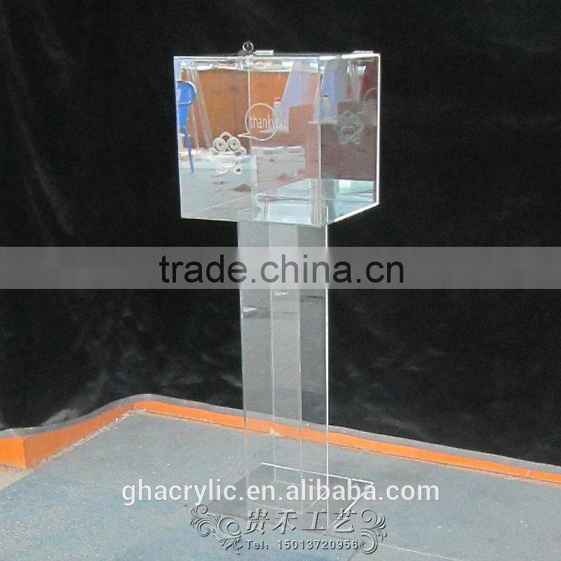 2016 Transparent standing donation boxes for sale