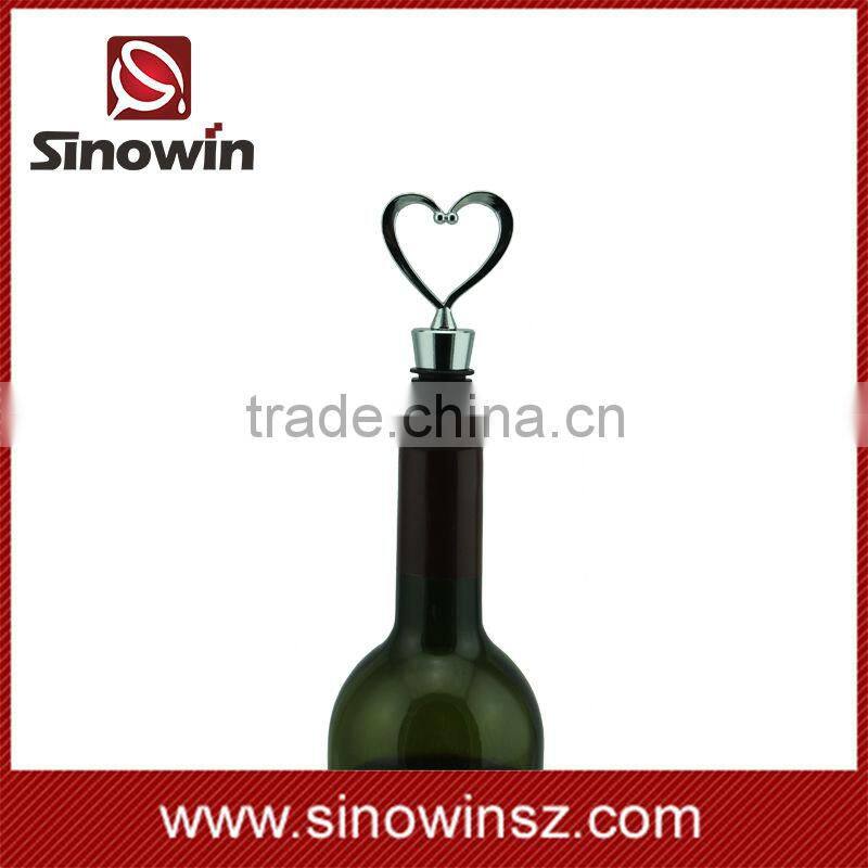 Fancy wine bottle stopper with heart design