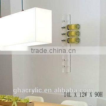 GH-RZ264 Competitive price Clear Acrylic display unit wine / beer Bottle Display Rack / Holder