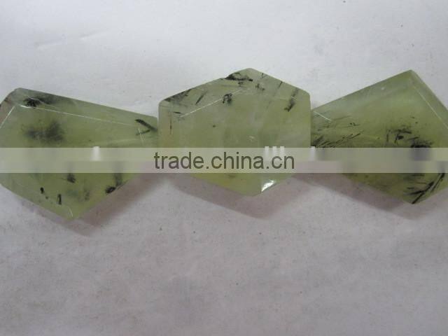 Wholesale Tumbled flat loosen faceted gemstone manufacturer prehnite