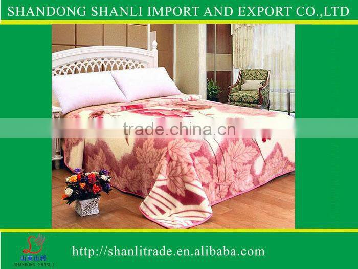 1Ply Printed Raschel Blanket/Korean Mink Blanket