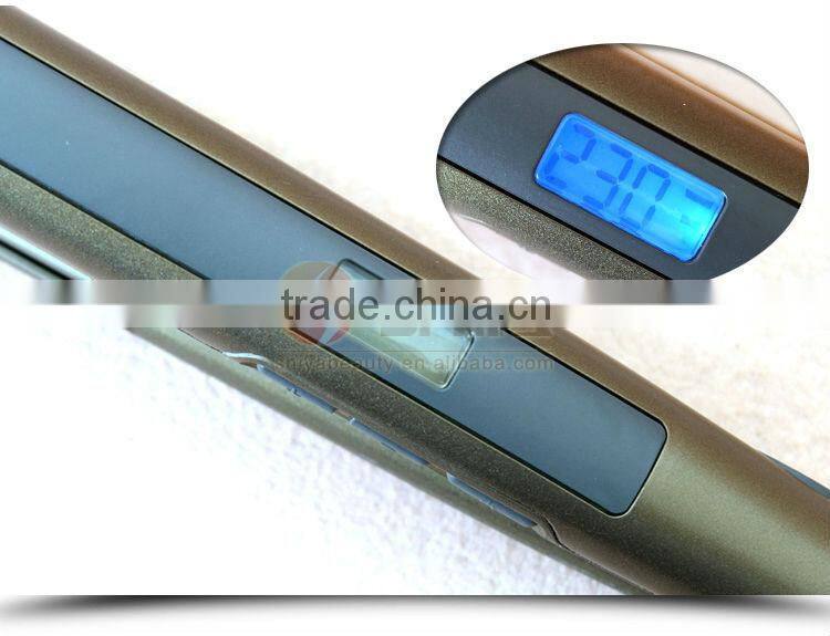 Professional new hair styling tools LCD LED flat iron titanium ceramic 360 power cable for hair straightener online