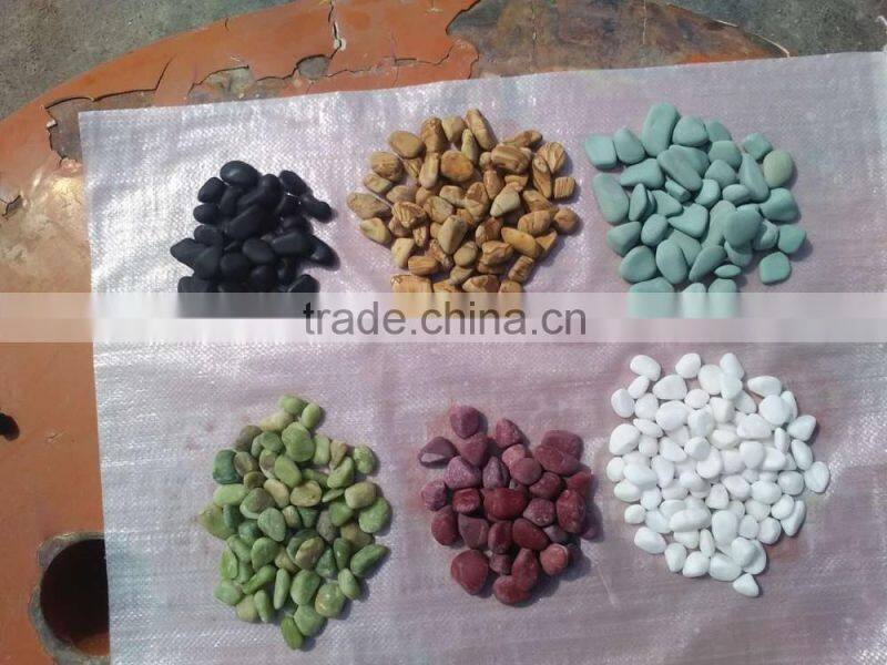 tumbled pure white pebble stone