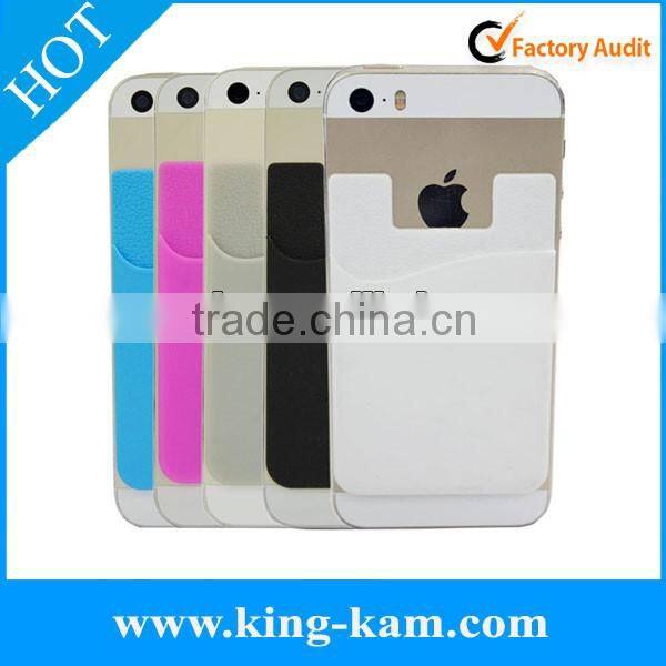 advertising cell phone pouch 3M sleeve silicone wallet credit card holder