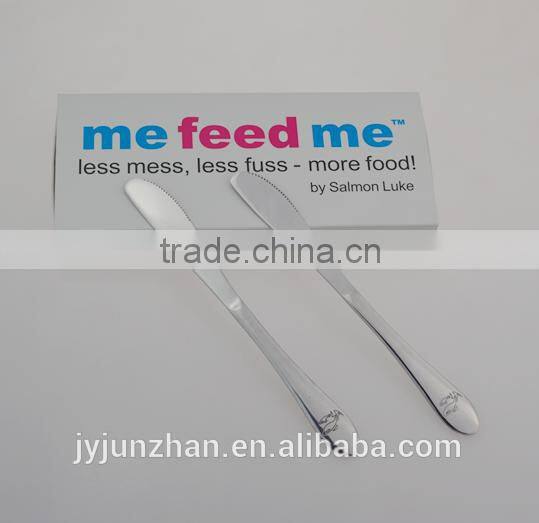18/10 Stainless steel baby knife, safe knife made by Junzhan Factory directly