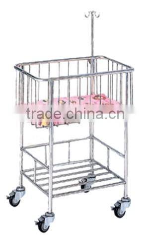 stainless steel baby cot baby cart trolley