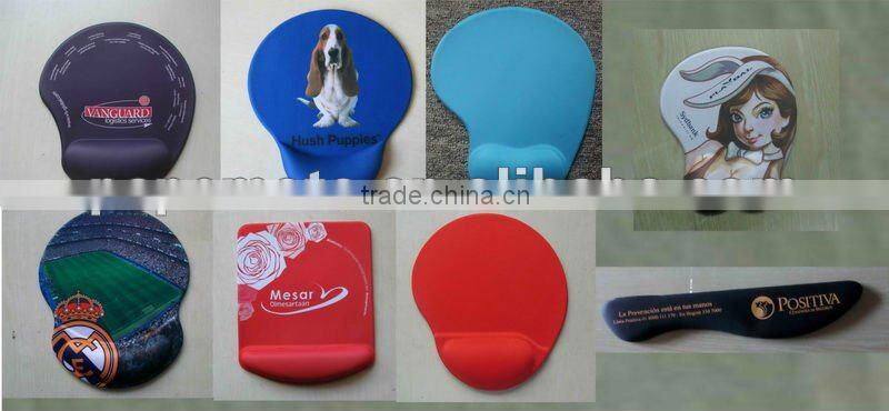 gel mouse pad with wrist rest/promotional mouse pad