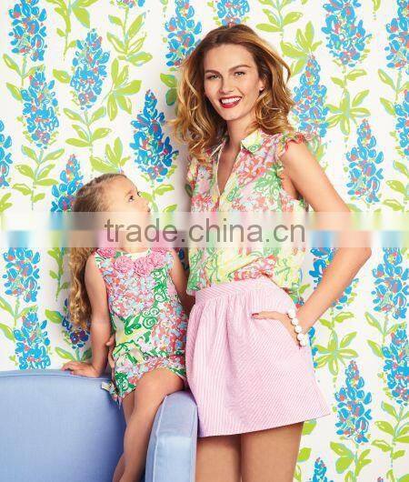 2015 Wholesale custom family clothing set/family matching clothing/family clothing
