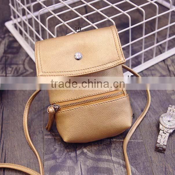 Wholesales small top snap closure girls pu sling bag