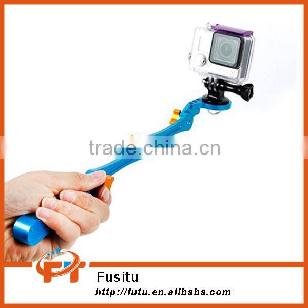 CNC Aluminium Low Angle Foldable Pocket Stabilizer Hand Grip Mount Adapter Holder Monopod For Gopro 1 2 3 3+ 4