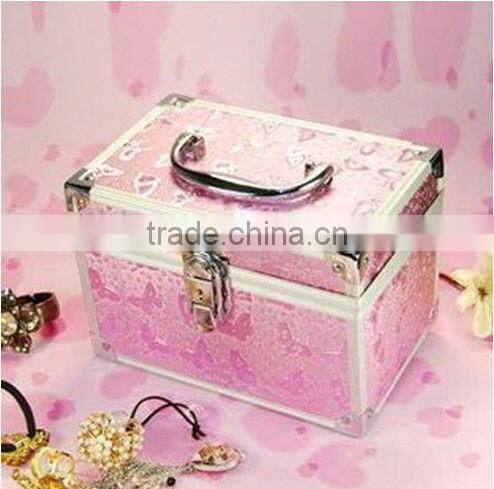 New aluminum cosmetic case with beauty pattern,aluminum cosmetic box