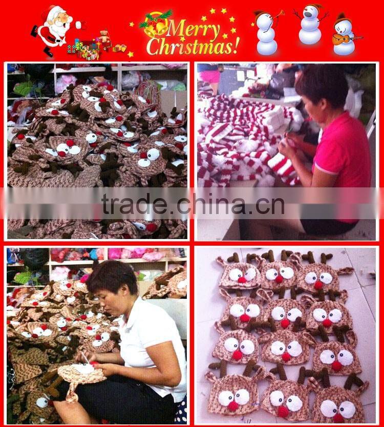 Cheap owl crochet knit winter hat for christmas decoration