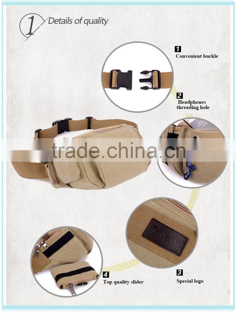 wholesale cheap vintage canvas bags cycling waist bag