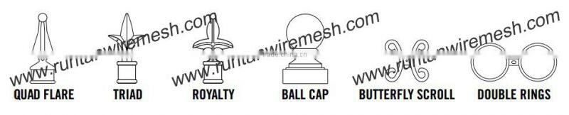 Hole sale steel tubular pool fence