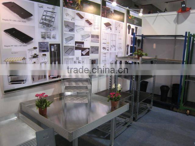 stainless steel outdoor table for flower showing and plant nursery