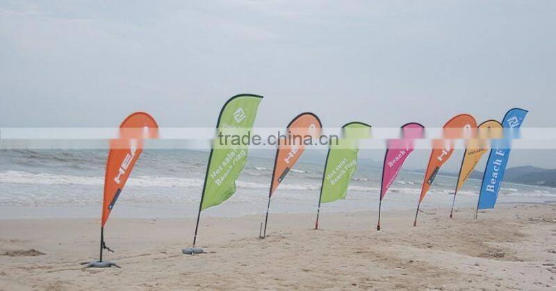 2016 fashion fabric graphic Aluminium and fiberglass beach flag