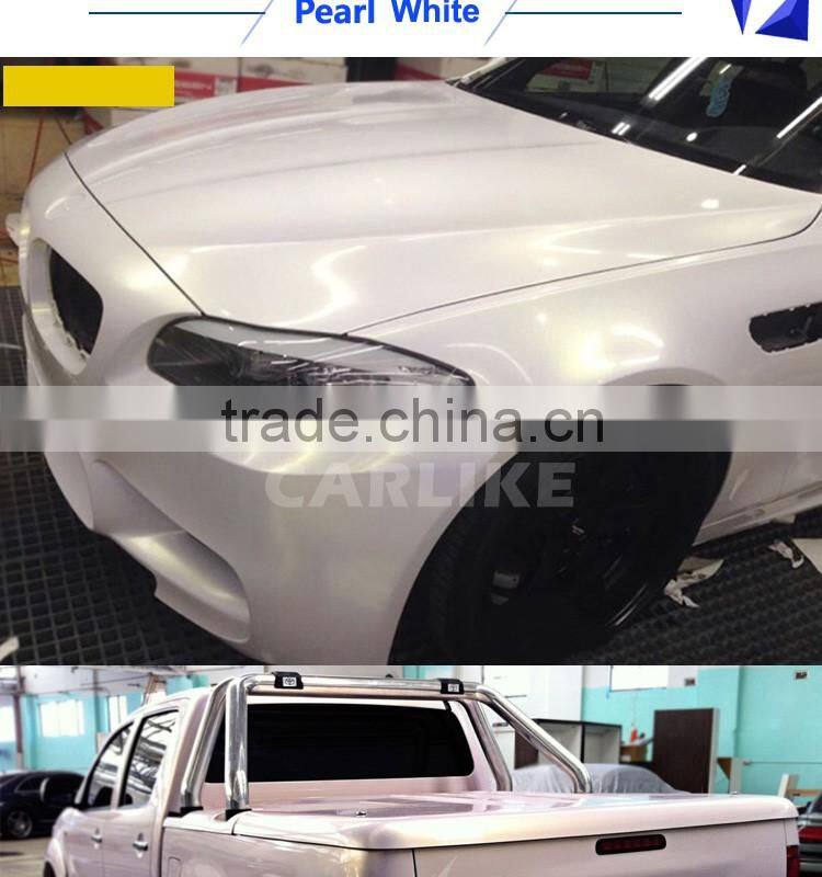 CARLIKE Brand Chameleon Pearl White Glossy PVC Film Red For Car Sticker