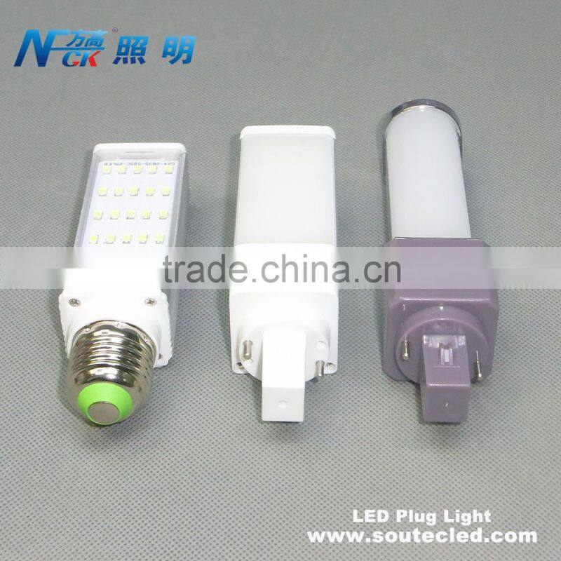 G24 LED horizontal plug lamp 8w SMD 230v ac input 3years warranty led plug light