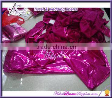 6' (183cm L) rectangle metallic spandex table covers in fuschia for 6' rectangle table decorations