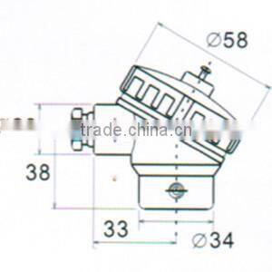 Pt 100 rtd range thermocouple head KSE