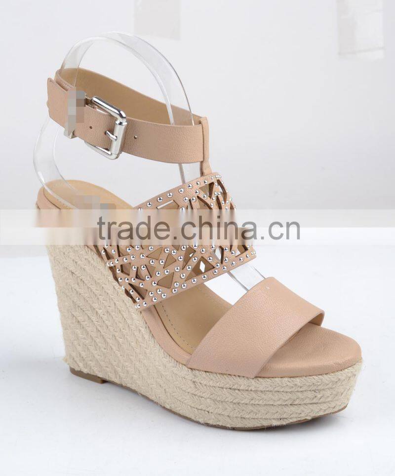 Latest design girls wedge sandal women shoes fashion wedge women sandals shoes 2014