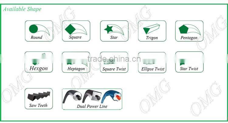 PA66 Material 1LB Square Twist Nylon Trimmer Line for Brush Cutter