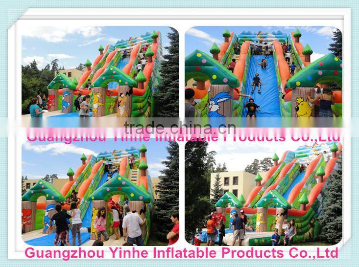 0.55mm pvc tarpaulin commercial grade inflatable slide for adult