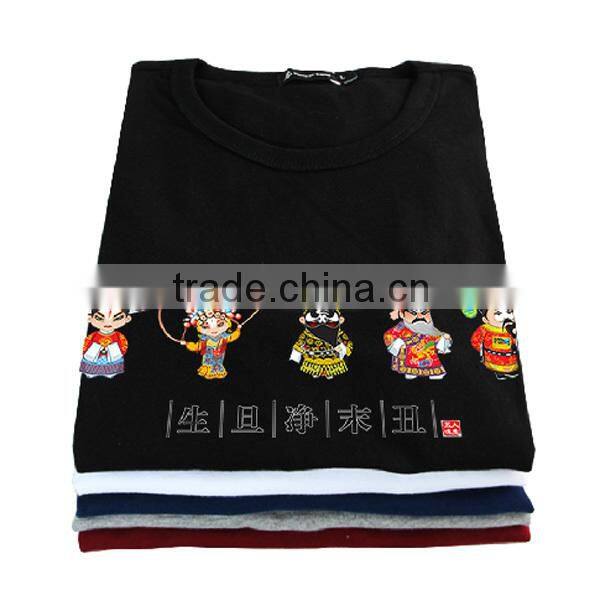 New Design Chinese Peking Opera Style O-neck Loose China Import T Shirts (lyt010028)