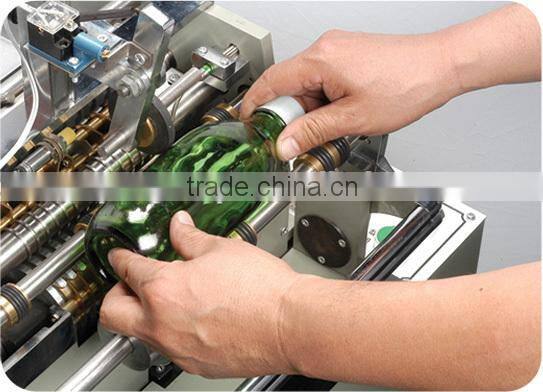 Semi-auto manual labeling machine for round bottles Shanghai