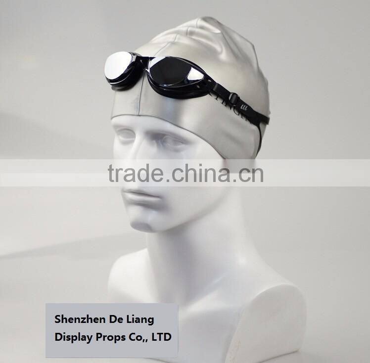 High-grade head Male head fake head goggles display shelf Men scarf display shelf swimming display props