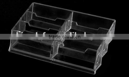 Customized clear acrylic box design name card rack
