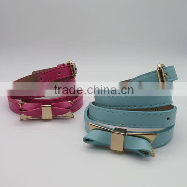 Lady's dual purposel fashion belt with bowknot for dress