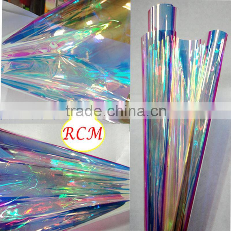 26 Micron PET Iridescent Plastic Film, Magical Film, Spangle Film For Packing